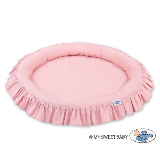 Set: Sänghimmel upphängd från taket med Lekpöl med volang- pastel rosa