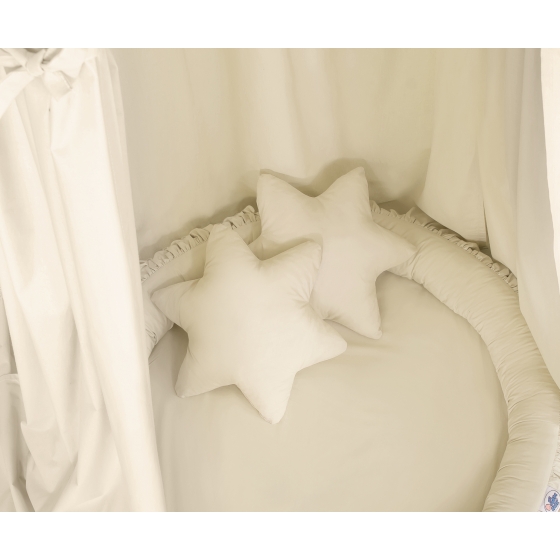 Set: Sänghimmel upphängd från taket med Lekpöl och Kuddar - beige
