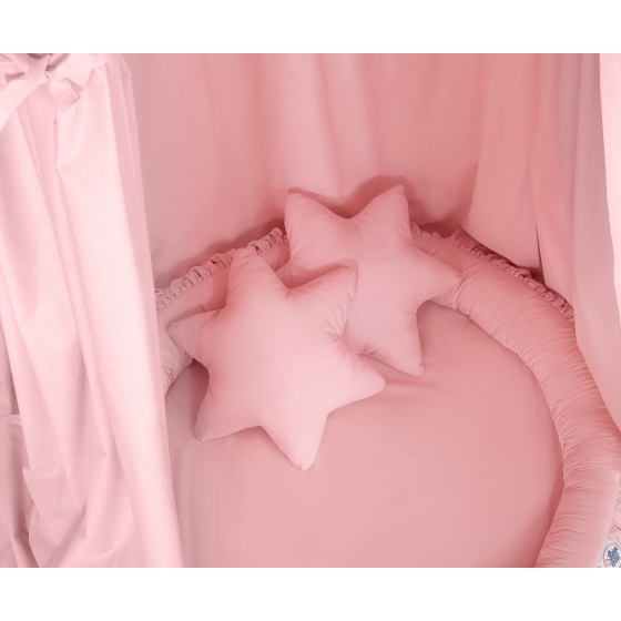 Set: Sänghimmel upphängd från taket med Lekpöl och Kuddar - pastel rosa