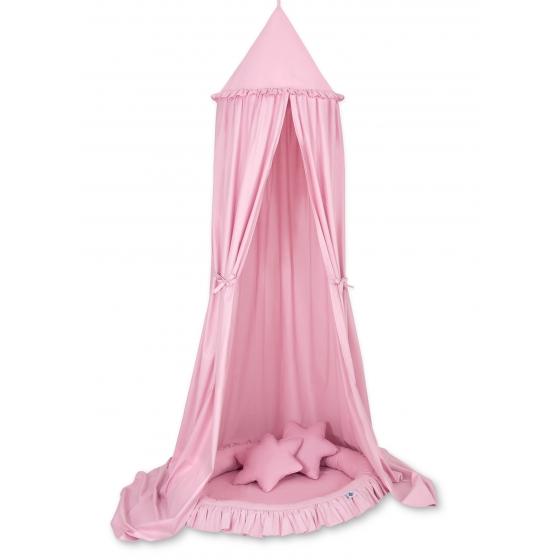 Set: Sänghimmel upphängd från taket med Lekpöl och Kuddar - rosa