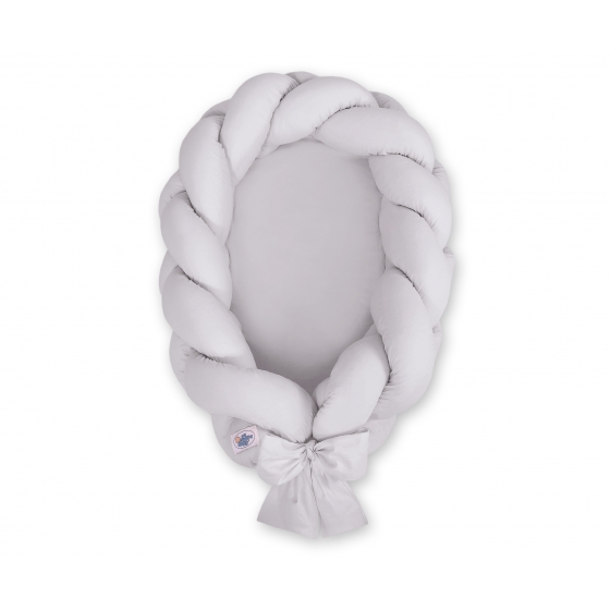 Sovpöl Knot Babynest & Spjälskydd 2 in 1 - grå