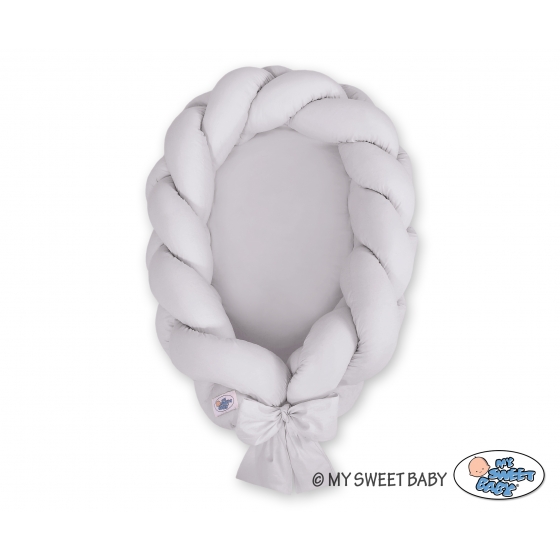 Sovpöl Knot Babynest & Spjälskydd 2 in 1 - grå