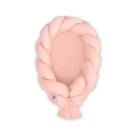 Sovpöl Knot Babynest & Spjälskydd 2 in 1 - pulverrosa