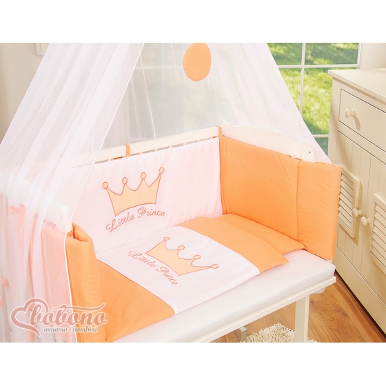 Spjälsäng bedside Sidosäng med madrass med sängkläder Little Prince/Princess peach
