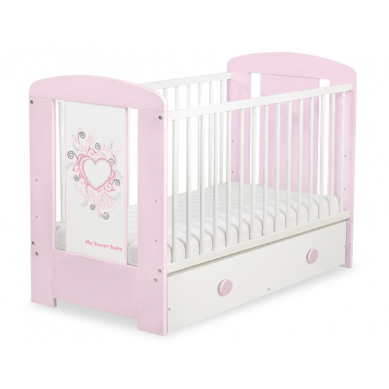 Spjälsäng 120x60cm Chic med lådor MAXI
