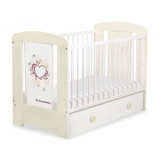 Spjälsäng 120x60cm Chic med lådor MAXI