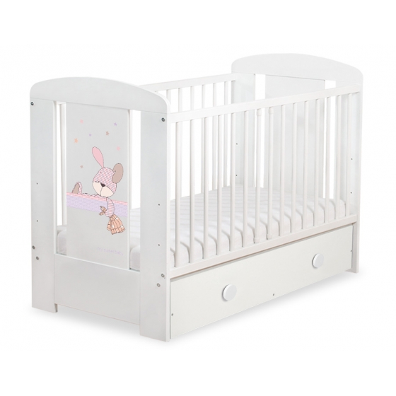 Spjälsäng 120x60cm Dreamy bunny med lådor MAXI