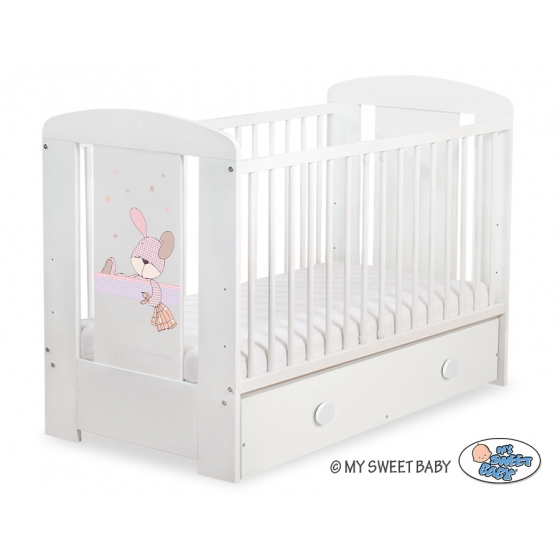 Spjälsäng 120x60cm Dreamy bunny med lådor MAXI