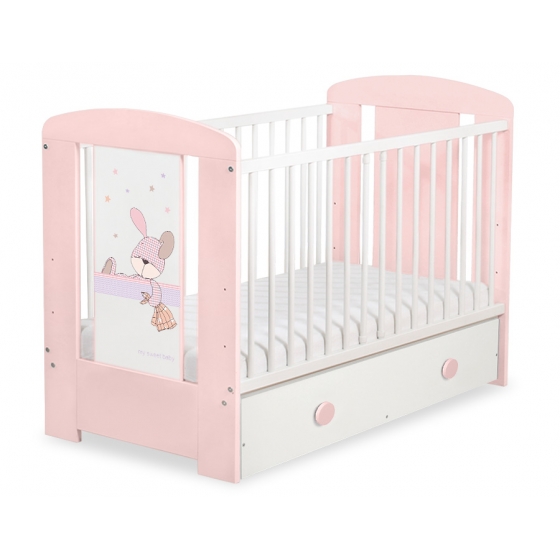 Spjälsäng 120x60cm Dreamy bunny med lådor MAXI