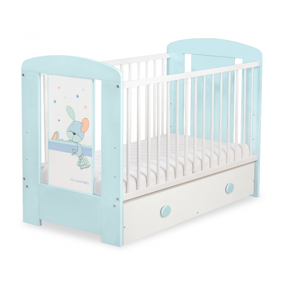 Spjälsäng 120x60cm Dreamy bunny med lådor MAXI