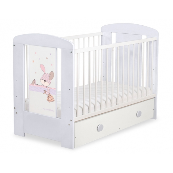 Spjälsäng 120x60cm Dreamy bunny med lådor MAXI