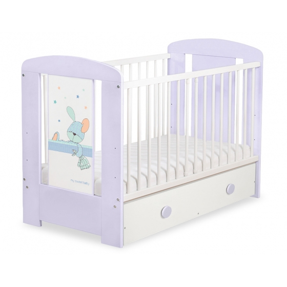 Spjälsäng 120x60cm Dreamy bunny med lådor MAXI
