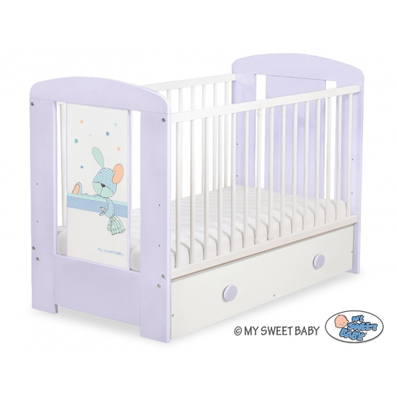 Spjälsäng 120x60cm Dreamy bunny med lådor MAXI