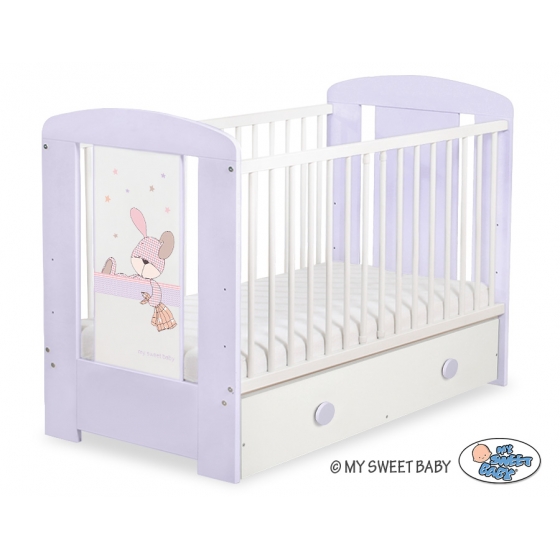 Spjälsäng 120x60cm Dreamy bunny med lådor MAXI