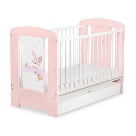 Spjälsäng 120x60cm Dreamy bunny med lådor STANDARD