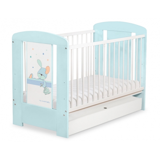Spjälsäng 120x60cm Dreamy bunny med lådor STANDARD