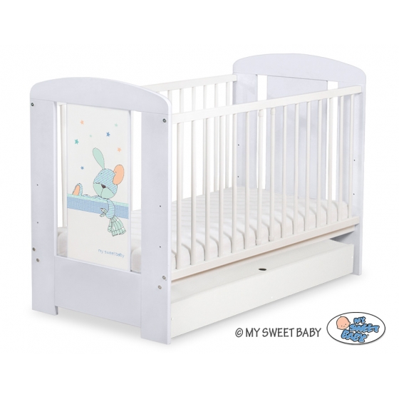 Spjälsäng 120x60cm Dreamy bunny med lådor STANDARD