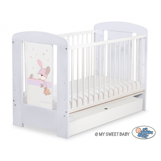 Spjälsäng 120x60cm Dreamy bunny med lådor STANDARD