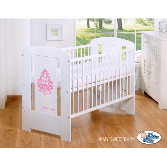Spjälsäng 120x60cm Glamour no. 5015-07-2 rosa