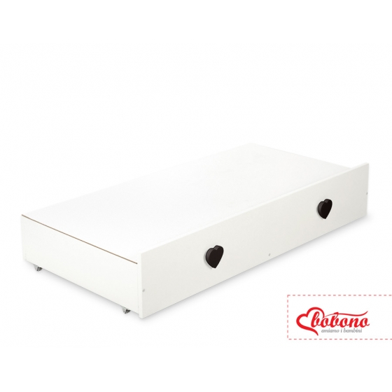 Spjälsäng 120x60cm med hjärtan med lådor MAXI