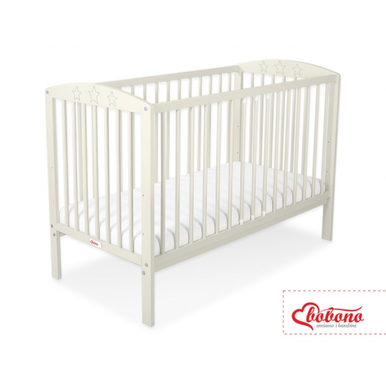 Spjälsäng 120x60cm med stjärnor nr. 5002-10- cream