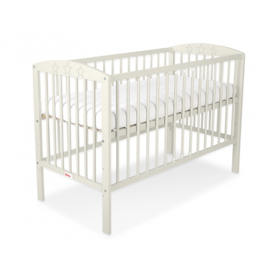 Spjälsäng 120x60cm med stjärnor nr. 5002-10- cream