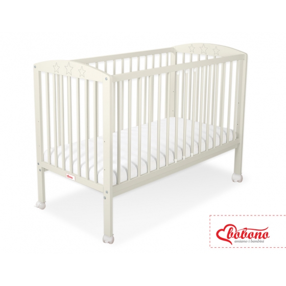 Spjälsäng 120x60cm med stjärnor nr. 5002-10- cream