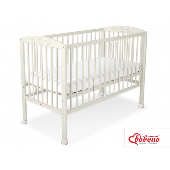 Spjälsäng 120x60cm med stjärnor nr. 5002-10- cream