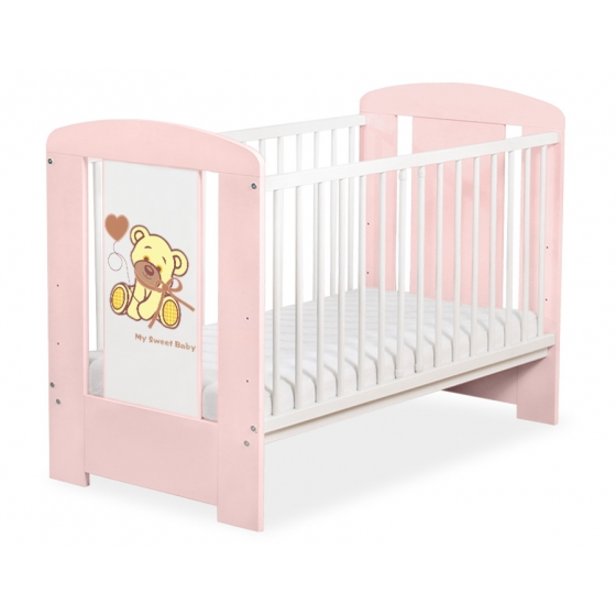 Spjälsäng 120x60cm Nallebjörn med rosett cream no. 5004-01-321