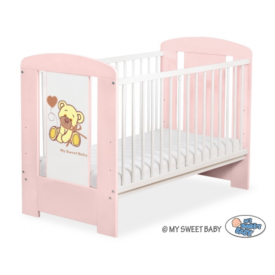 Spjälsäng 120x60cm Nallebjörn med rosett cream no. 5004-01-321