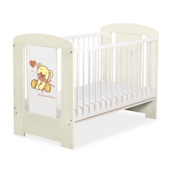 Spjälsäng 120x60cm Nallebjörn med rosett cream no. 5004-10-321