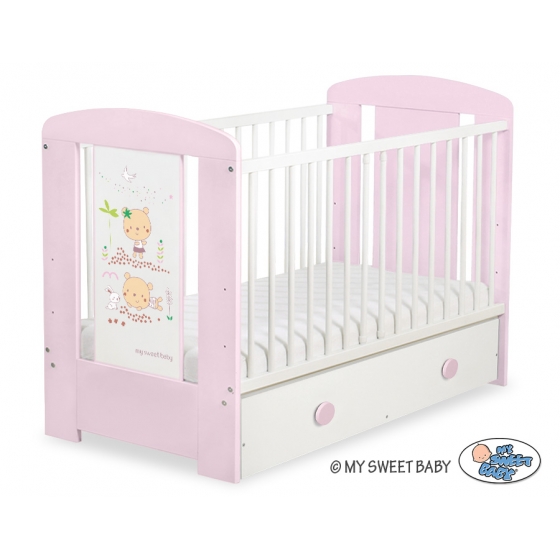 Spjälsäng 120x60cm Sweet bears med lådor MAXI