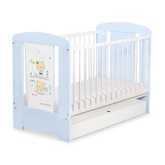 Spjälsäng 120x60cm Sweet bears med lådor STANDARD