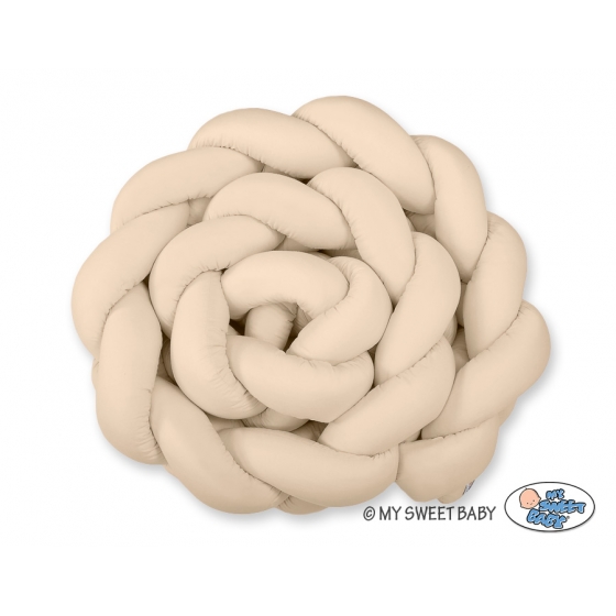 Spjälsängsskydd Fläta XXL- 360 cm beige