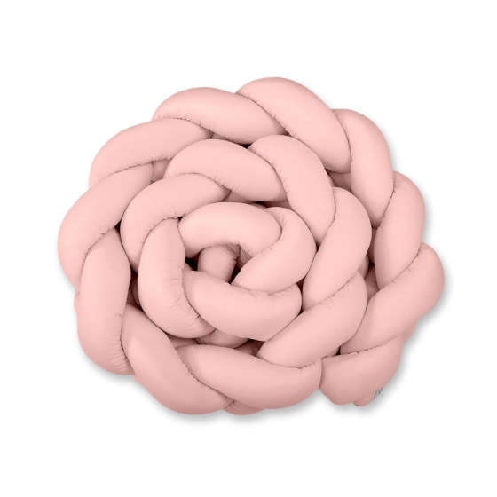Spjälsängsskydd Fläta XXL- 360 cm pastel rosa