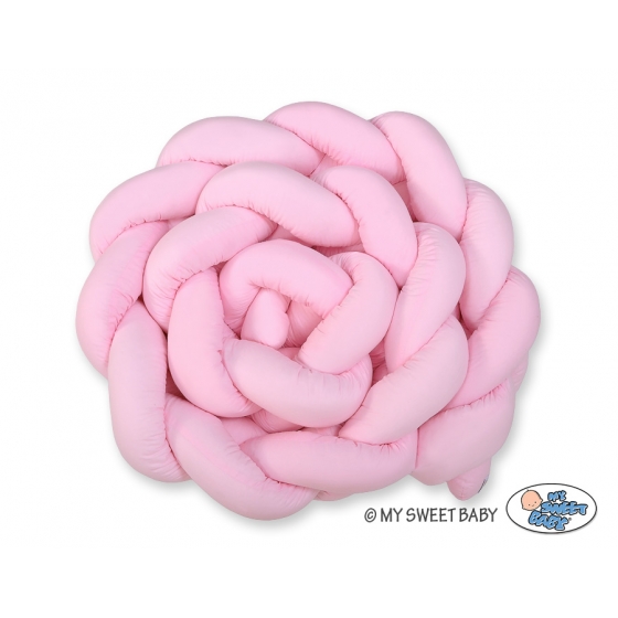 Spjälsängsskydd Fläta XXL- 360 cm rosa