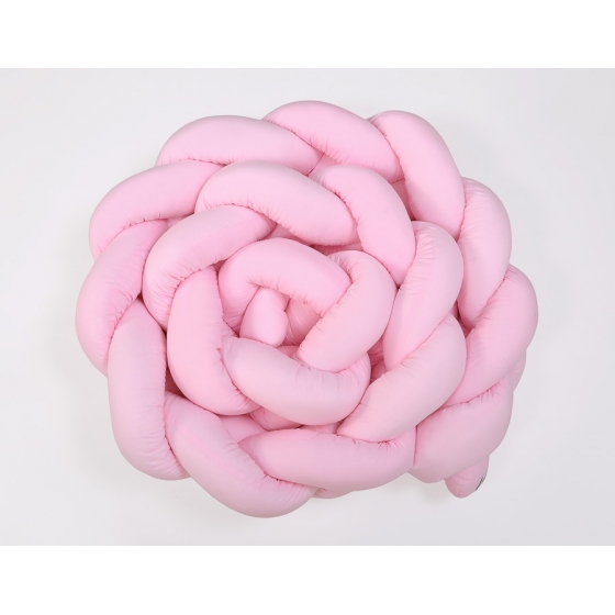 Spjälsängsskydd Fläta XXL- 360 cm rosa