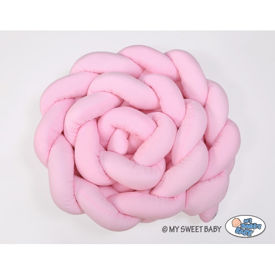 Spjälsängsskydd Fläta XXL- 360 cm rosa