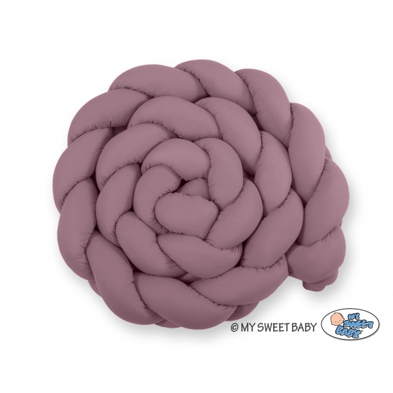 Spjälsängsskydd Flätad XXL- 360 cm Pastellviolett