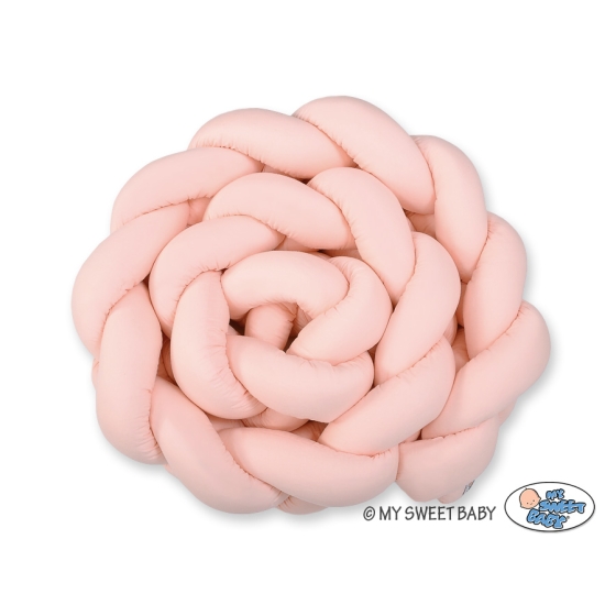 Spjälskydd Fläta XXL- 360 cm pulverrosa
