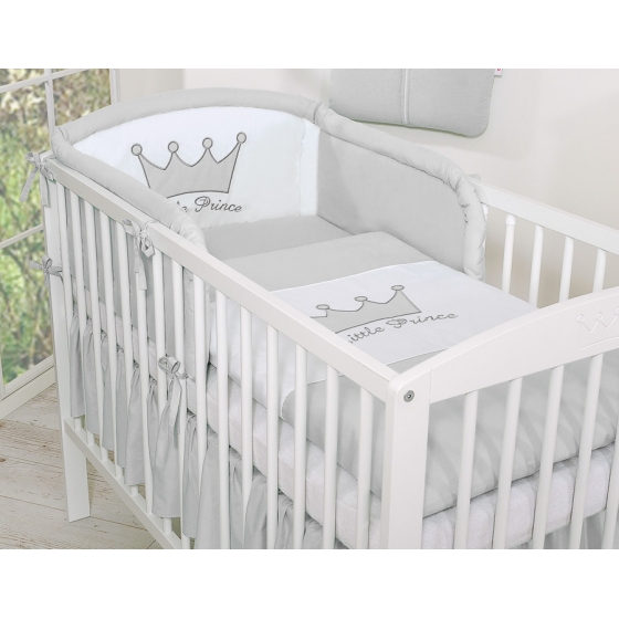 Spjälskydd till spjälsäng 120x60 och 140x70 Little Prince/Princess grå