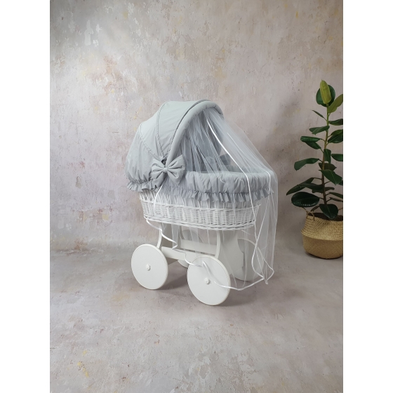 Textil Grå till Babykorg