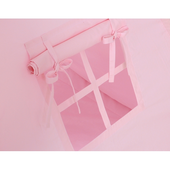 Tipi Lektält med lekmatta med dekorfjädrar rosa