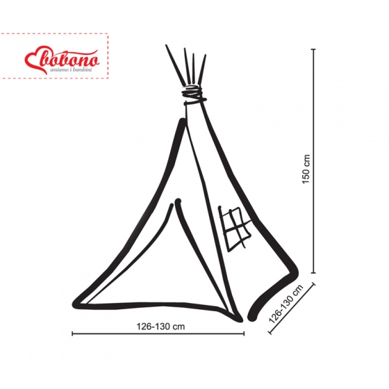 Tipi lektält och dekorfjädrar Marocco mynta