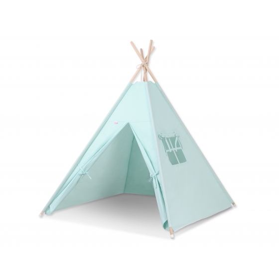 Tipi lektält och dekorfjädrar mynta
