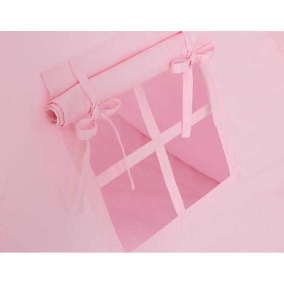 Tipi lektält och dekorfjädrar rosa