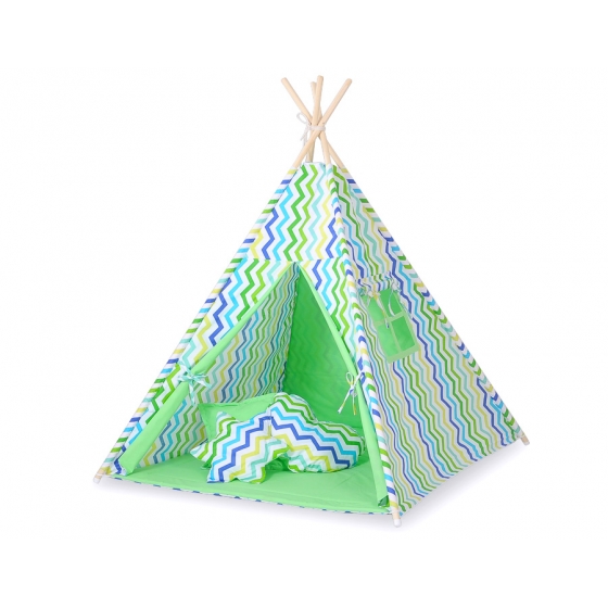 Tipitält Chevron green-blå