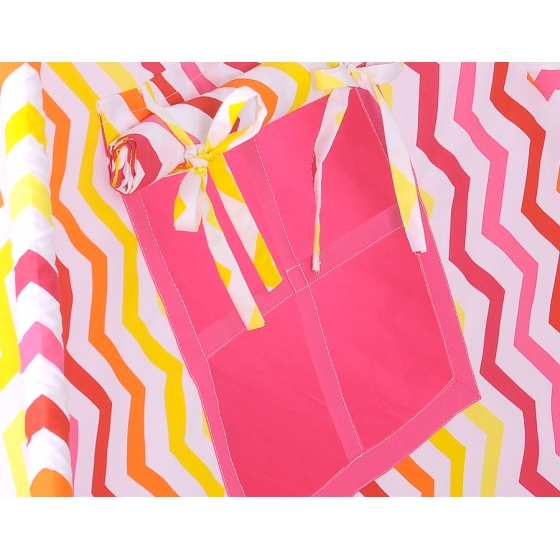 Tipitält Chevron pink-yellow