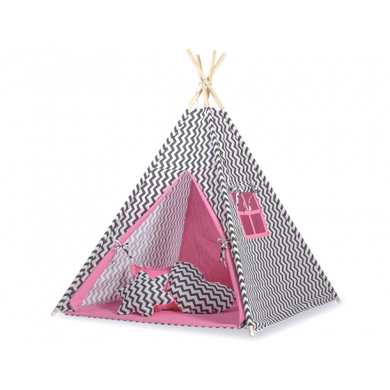 Tipitält Chevron Svart/rosa