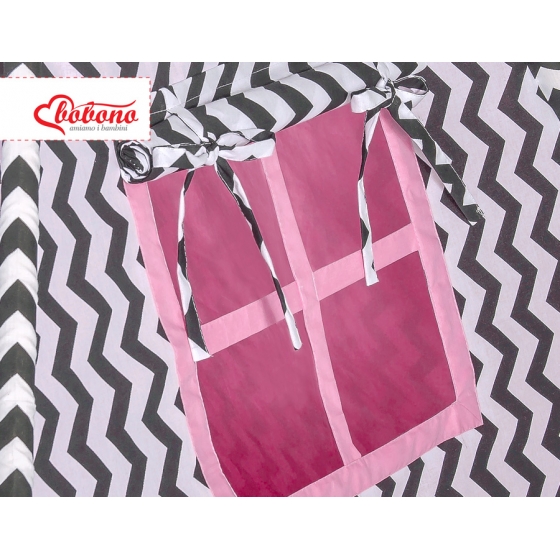 Tipitält Chevron Svart/rosa